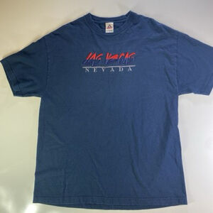 Las‎ Vegas Nevada Embroidered Tee Adult XL Navy Blue T-Shirt Alstyle Apparel